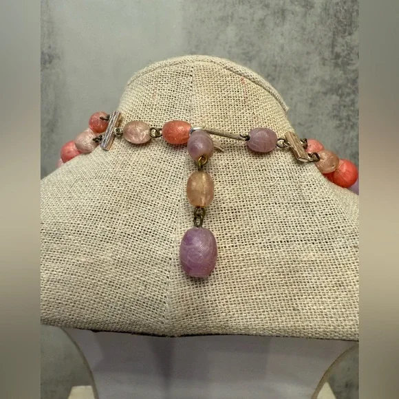 SOLD Vintage West Germany Double Strand Beaded Necklace
💜💗🧡 - Picture 3 of 5